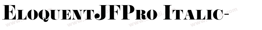EloquentJFPro Italic字体转换